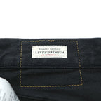 Levi Strauss 501 Original Button Fly Denim Pants Jeans M Black Big E Leather Patch 00501-0165