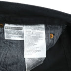 Levi Strauss 501 Original Button Fly Denim Pants Jeans M Black Big E Leather Patch 00501-0165