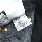 Levi Strauss 501 Original Button Fly Denim Pants Jeans M Black Big E Leather Patch 00501-0165