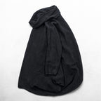 Bryn Walker Black Linen Asymmetric Tunic Dress Cowl Neck Cocoon Lagenlook Made in USA