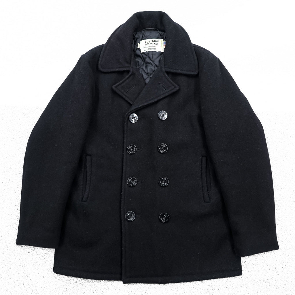 Schott USAMade Pea Coat L Navy U.S.740N