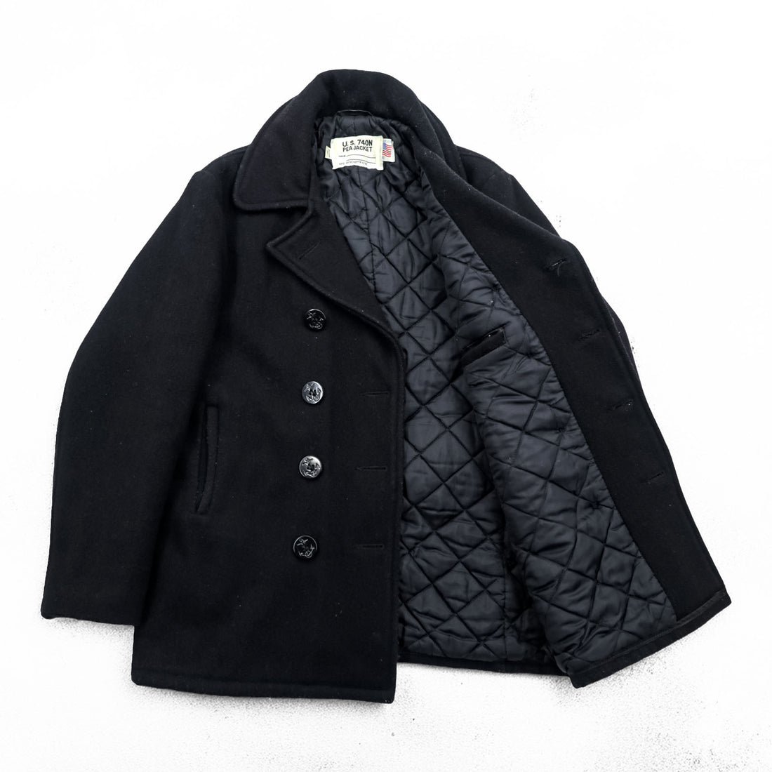 Schott USAMade Pea Coat L Navy U.S.740N