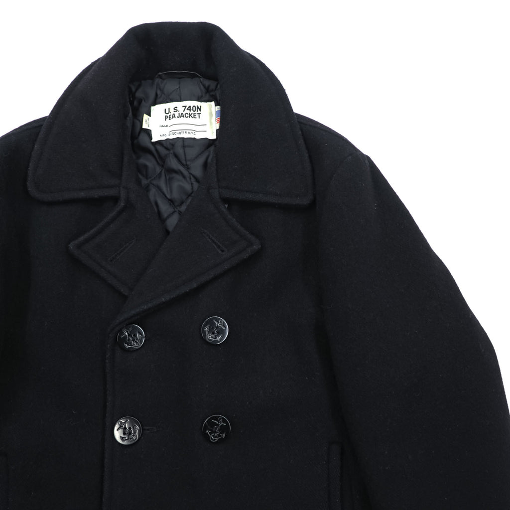 Schott USAMade Pea Coat L Navy U.S.740N
