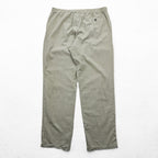 Marc Anthony Luxury Linen Cotton Pants Beige Light Tan Flat Front Tapered Casual Trousers Size L