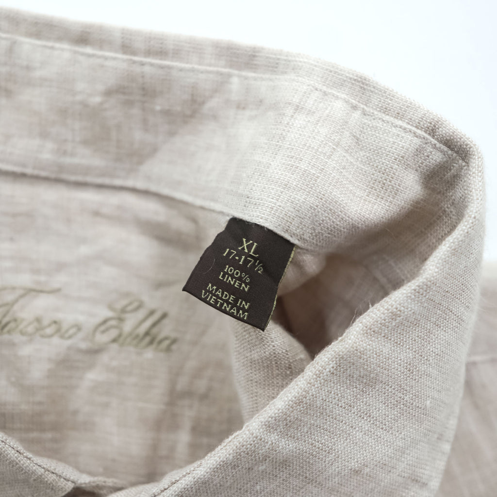 Tasso Elba VINTAGE Shirt Beige XL~