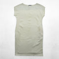 Polo Ralph Lauren French Sleeve Lamb Leather Trim Dress, Size M, White, Item Number 211633521001