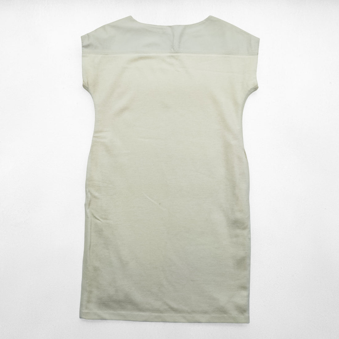 Polo Ralph Lauren French Sleeve Lamb Leather Trim Dress, Size M, White, Item Number 211633521001