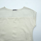 Polo Ralph Lauren French Sleeve Lamb Leather Trim Dress, Size M, White, Item Number 211633521001