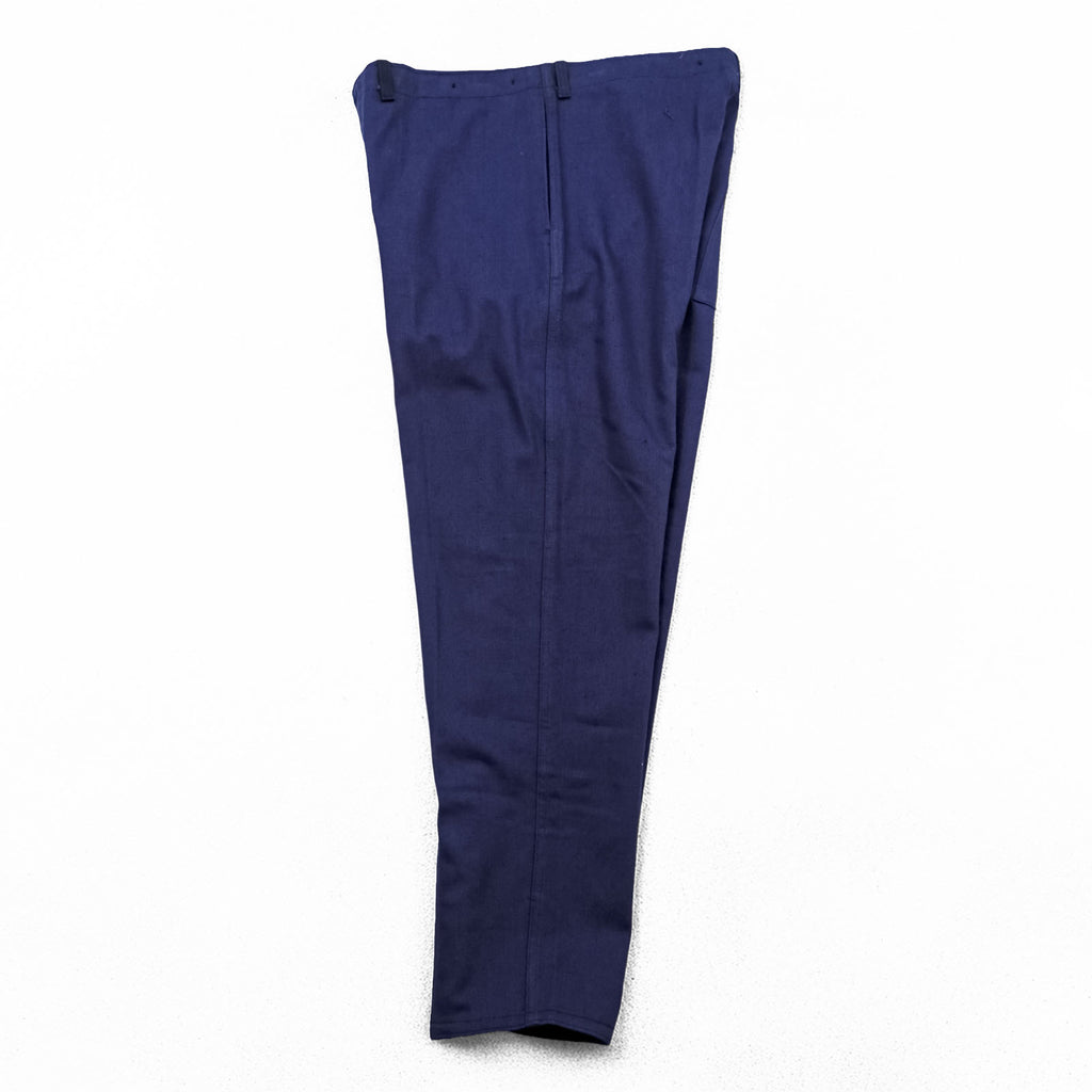 Vintage East German DDR Work Pants Blue VEB Berufskleidung Leutersdorf 1988 Straight Leg Deadstock