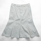 LAUREN RALPH LAUREN 90年代 ヴィンテージ マーメイドスカート XL ホワイト デニム フレア LAUREN JEANS CO.