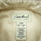 Eddie Bauer 90s Vintage Chamois Cloth Shirt, Size XL, Beige