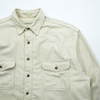 Eddie Bauer 90s Vintage Chamois Cloth Shirt, Size XL, Beige