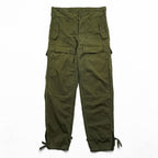 Vintage 1980s Czech Army M-85 Double Knee Front Field Cargo Pants M Khaki with Suspender Buttons