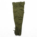 Vintage 1980s Czech Army M-85 Double Knee Front Field Cargo Pants M Khaki with Suspender Buttons