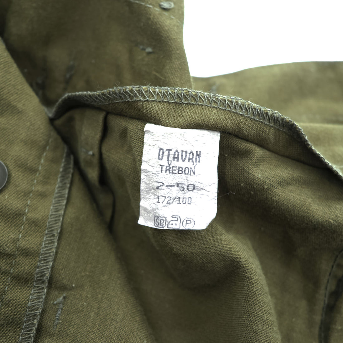 Vintage 1980s Czech Army M-85 Double Knee Front Field Cargo Pants M Khaki with Suspender Buttons