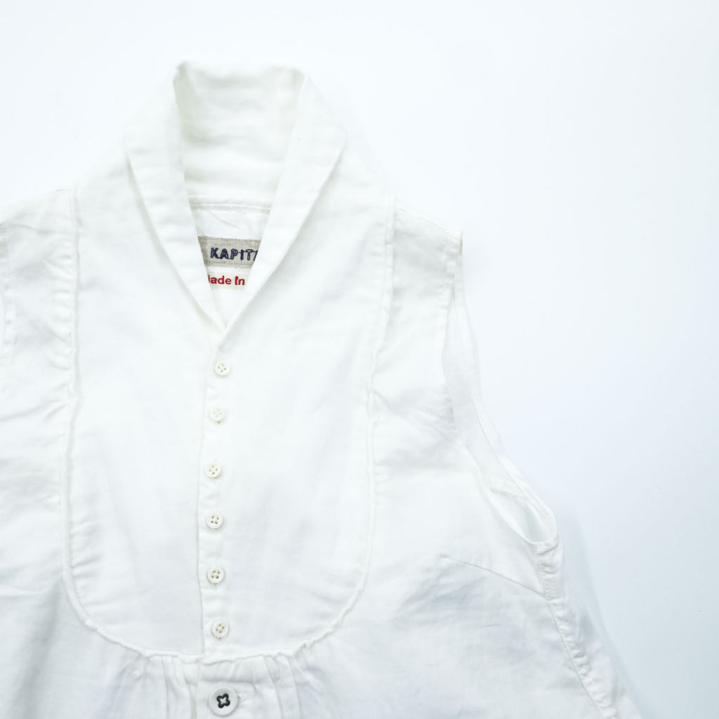 KAPITAL Japan Made Linen Sleeveless Dress S White Shirt