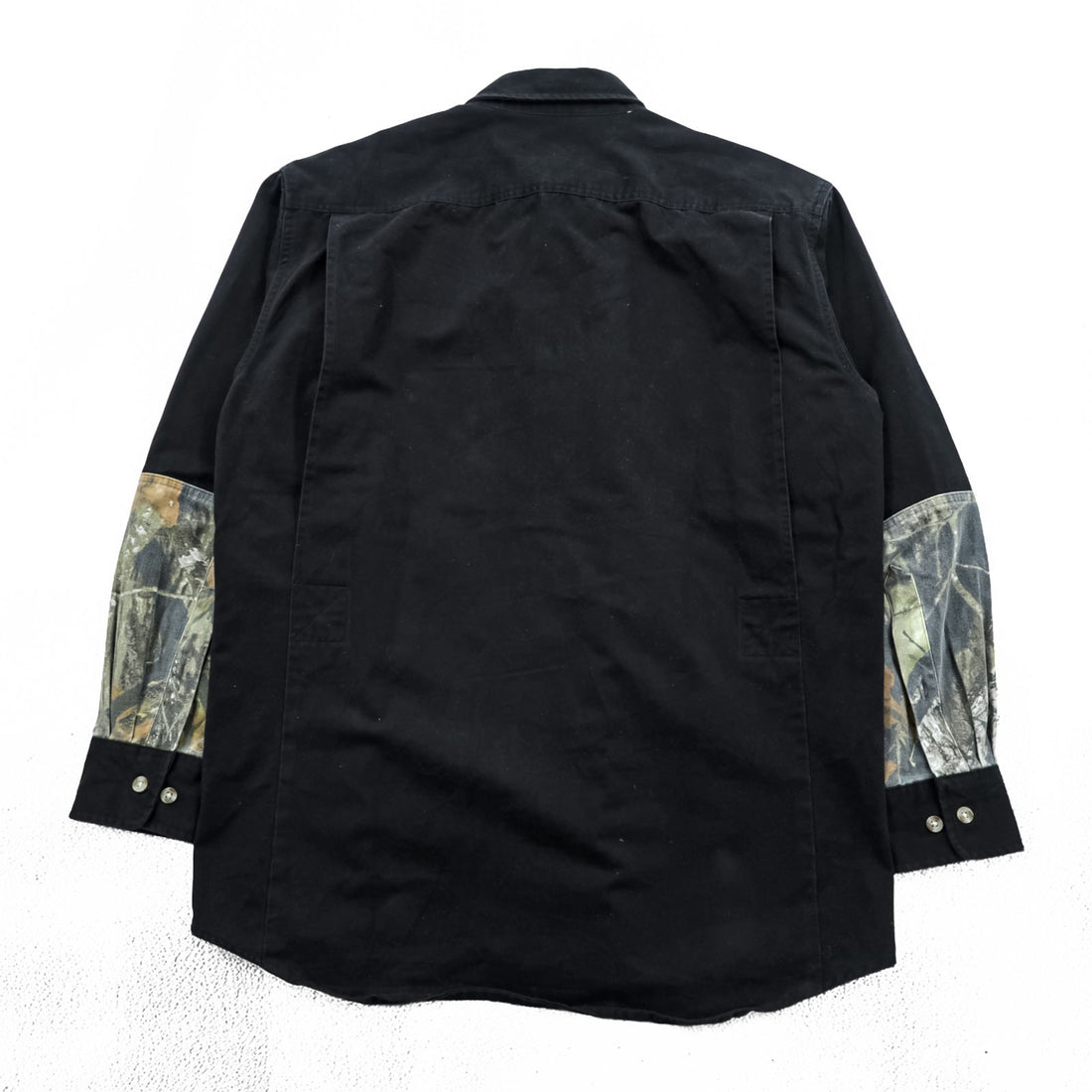 RedHead Hunting Shirt Black Realtree Camo Panel Long Sleeve Button Up Cotton Outdoor