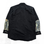 RedHead Hunting Shirt Black Realtree Camo Panel Long Sleeve Button Up Cotton Outdoor