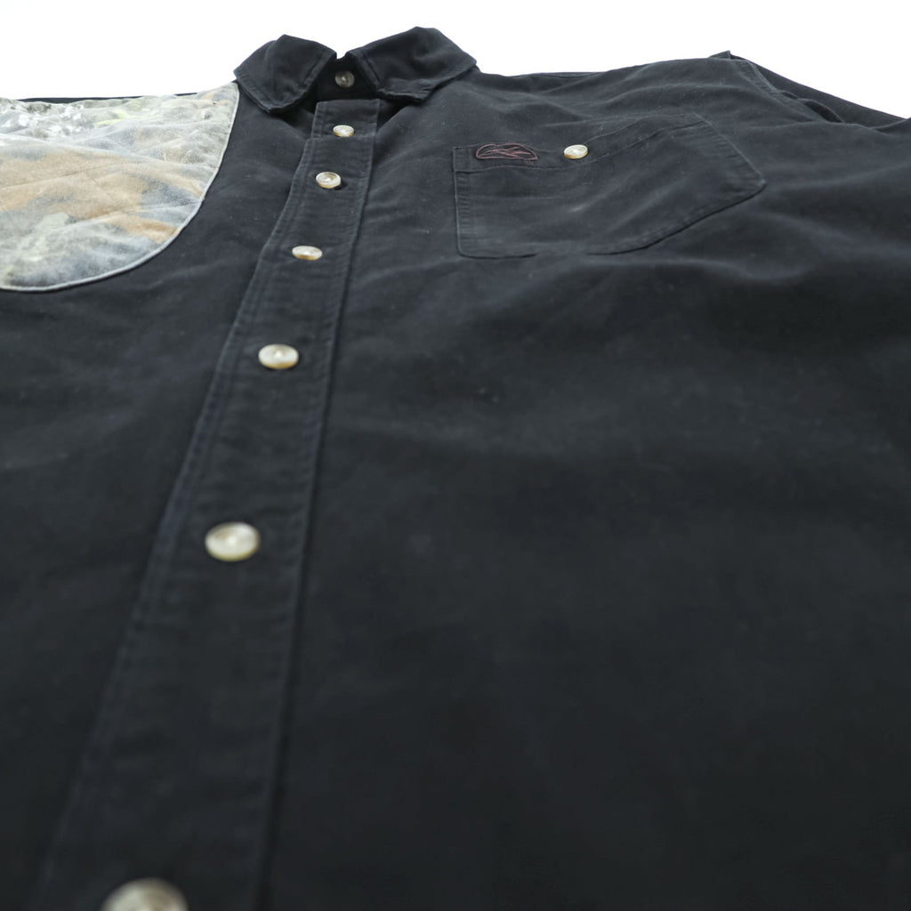 RedHead Hunting Shirt Black Realtree Camo Panel Long Sleeve Button Up Cotton Outdoor
