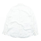 Structure Linen Long Sleeve Shirt Size M White