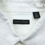 Structure Linen Long Sleeve Shirt Size M White
