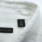 Structure Linen Long Sleeve Shirt Size M White