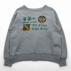 BUZZ RICKSON'S 日本製 スウェット トレーナー L グレー The Flying Eight Balls 染み込みプリント