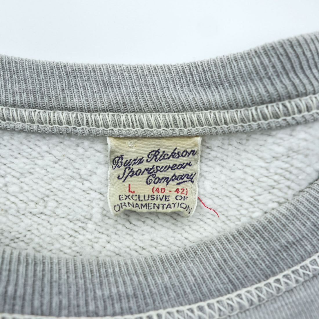 BUZZ RICKSON'S 日本製 スウェット トレーナー L グレー The Flying Eight Balls 染み込みプリント