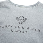 BUZZ RICKSON'S 日本製 スウェット トレーナー L グレー The Flying Eight Balls 染み込みプリント