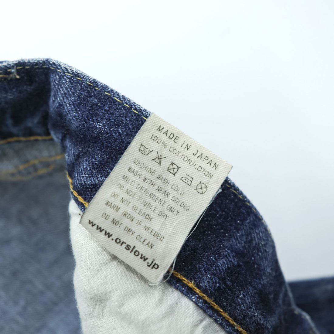 orSlow 107 IVY FIT Selvedge Denim Pants Blue XL~ 5-Pocket Basic Made in Japan