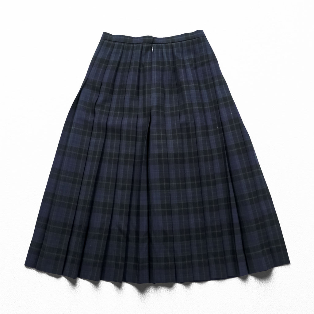 BURBERRY 90年代 ヴィンテージ 日本製 チェック プリーツ スカート L グリーン ネイビー ブラックウォッチ