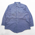 Dickies 80s Vintage USA Made Chambray Shirt XL Blue Work Shirt