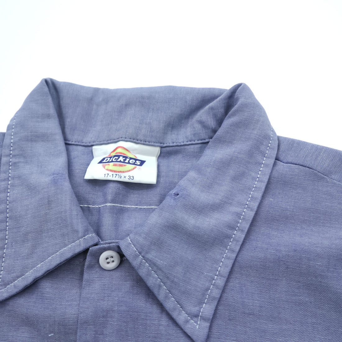 Dickies 80s Vintage USA Made Chambray Shirt XL Blue Work Shirt