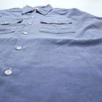 Dickies 80s Vintage USA Made Chambray Shirt XL Blue Work Shirt