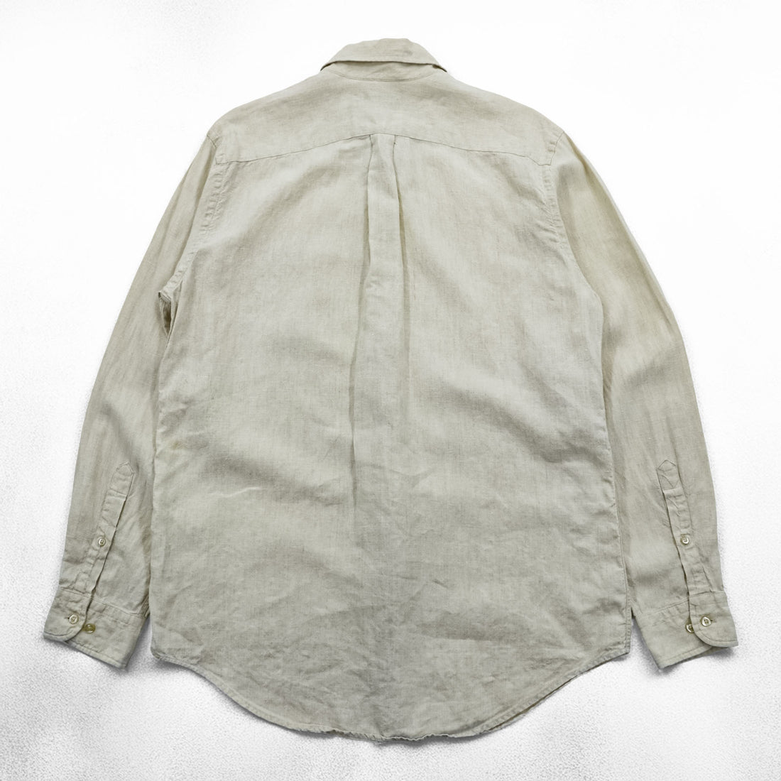 LANDS' END 90s Vintage Linen shirt, size M, beige