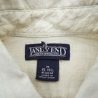 LANDS' END 90s Vintage Linen shirt, size M, beige