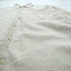 LANDS' END 90s Vintage Linen shirt, size M, beige
