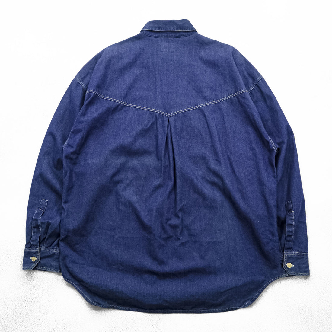 VERSACE 90s Vintage Denim Shirt, Size XL and up, Blue, JEANS COUTURE, Medusa Buttons