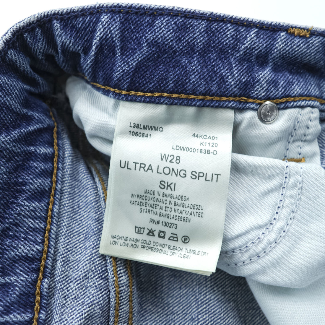 Lee フロントスリット デニム ロングスカート L インディゴ ブルー ULTRA LONG SPLIT USAモデル