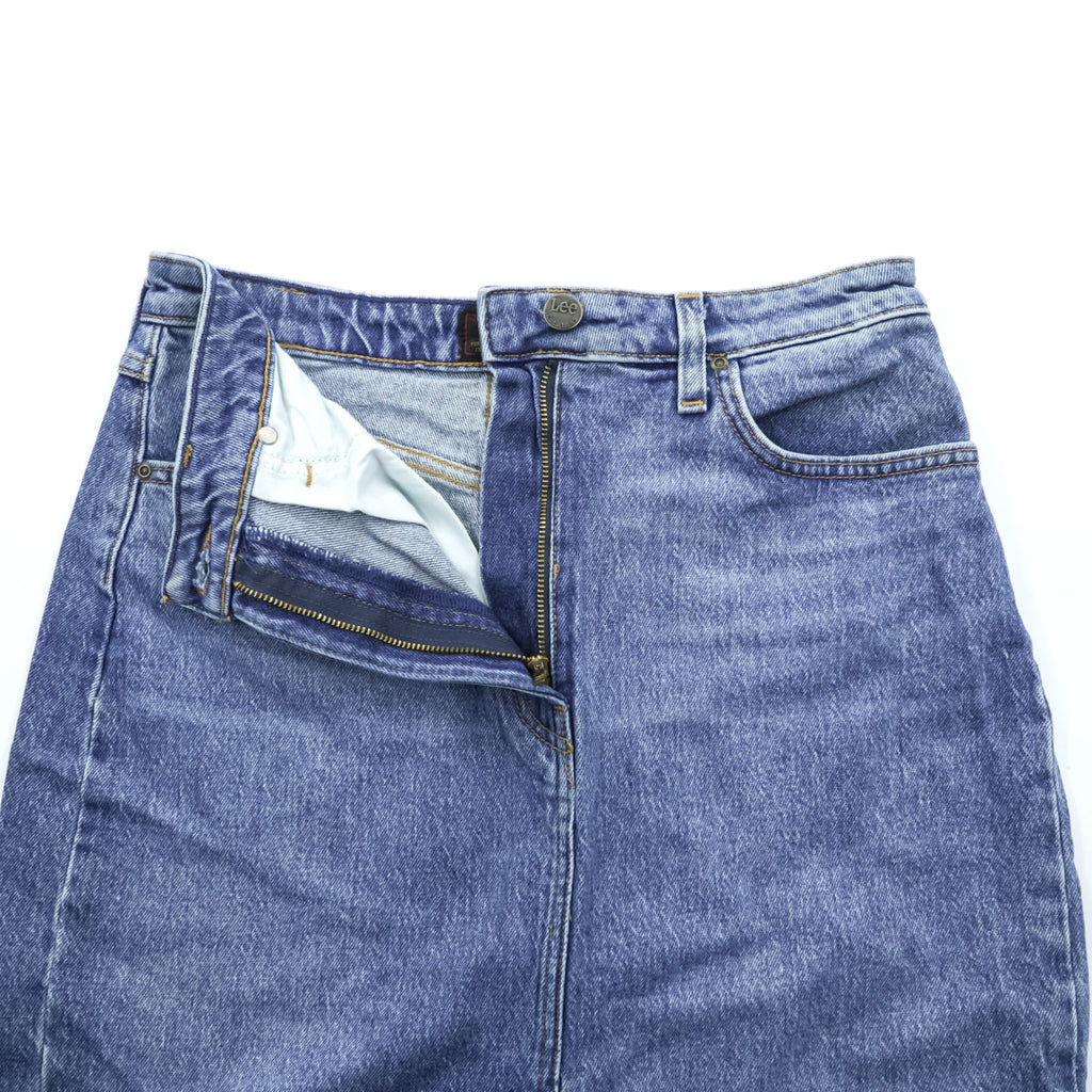 Lee フロントスリット デニム ロングスカート L インディゴ ブルー ULTRA LONG SPLIT USAモデル