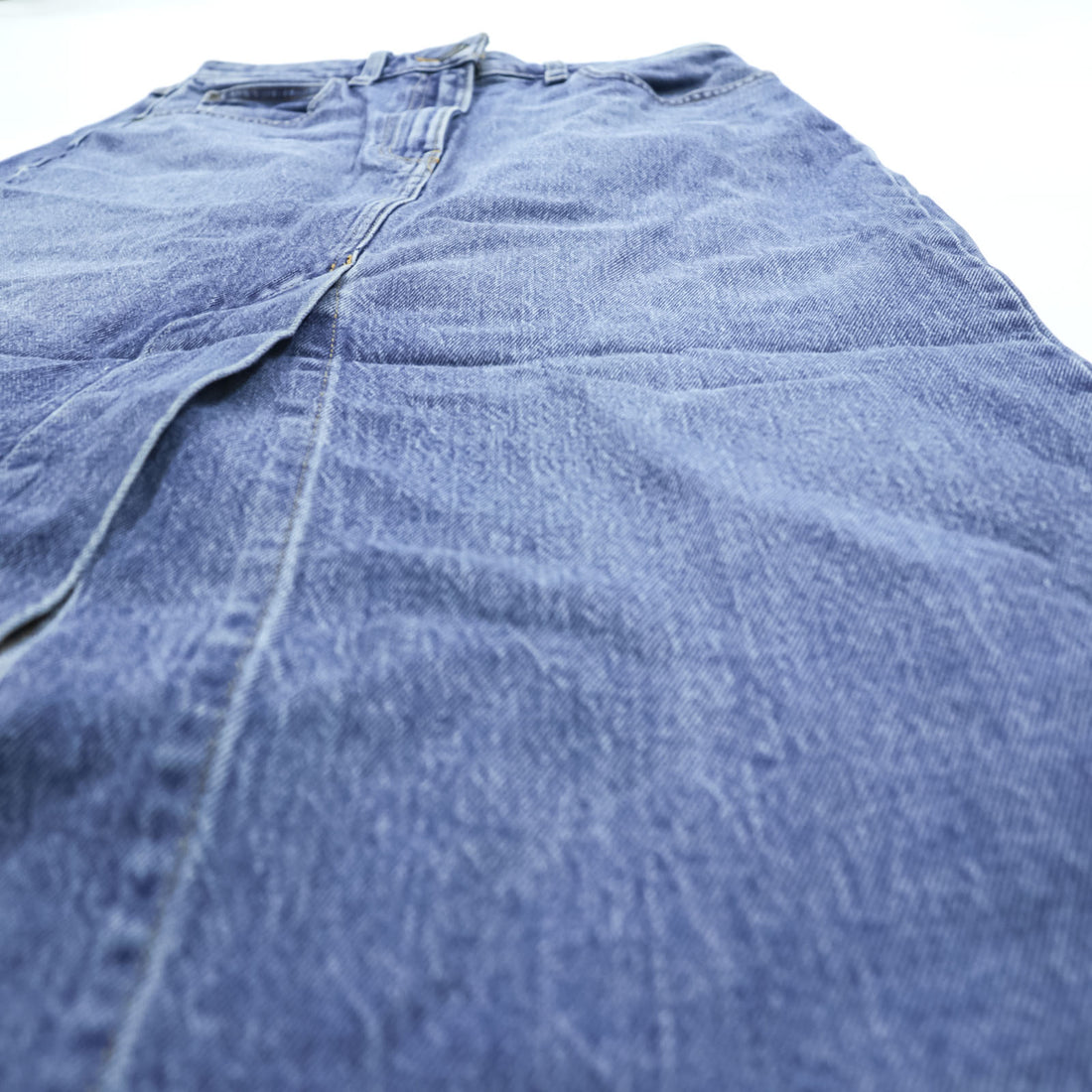 Lee フロントスリット デニム ロングスカート L インディゴ ブルー ULTRA LONG SPLIT USAモデル