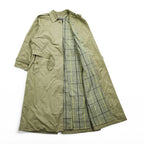 BURBERRY 英国製 90年代 ヴィンテージ バルマカーン ステンカラーコート トレンチコート XL ベルト付 エポレット 裏地チェック イングランド製