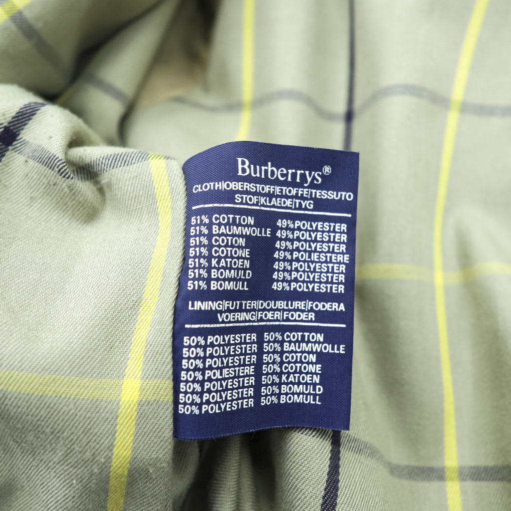 BURBERRY 英国製 90年代 ヴィンテージ バルマカーン ステンカラーコート トレンチコート XL ベルト付 エポレット 裏地チェック イングランド製