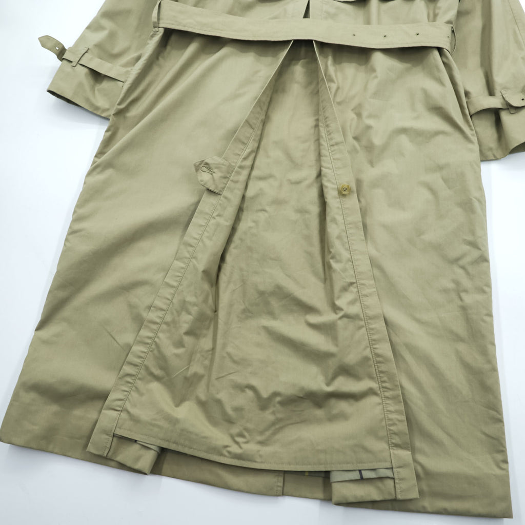 BURBERRY 英国製 90年代 ヴィンテージ バルマカーン ステンカラーコート トレンチコート XL ベルト付 エポレット 裏地チェック イングランド製