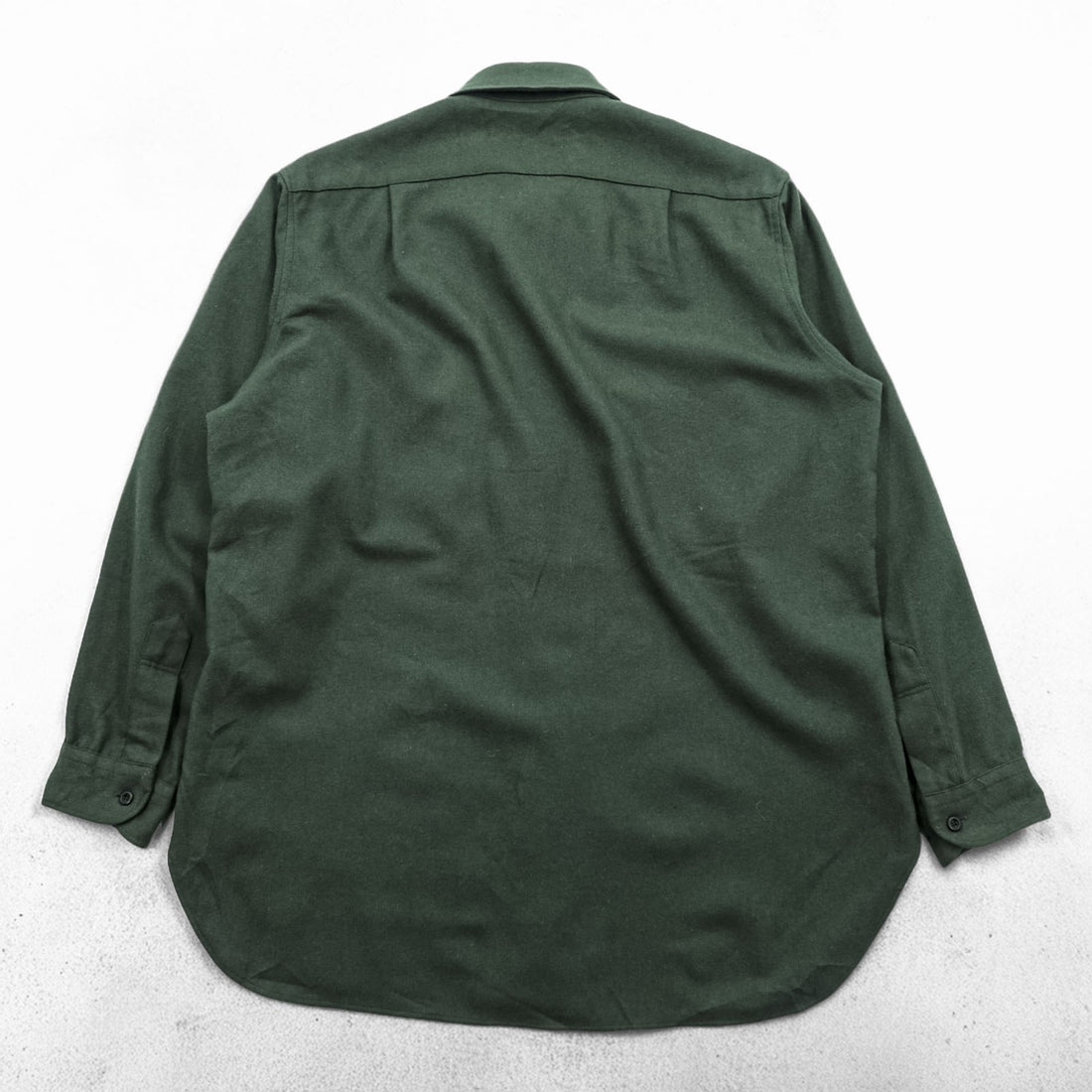 Vintage 1970s Pendleton Outdoorsman Solid Green Wool Shirt USA Made XL