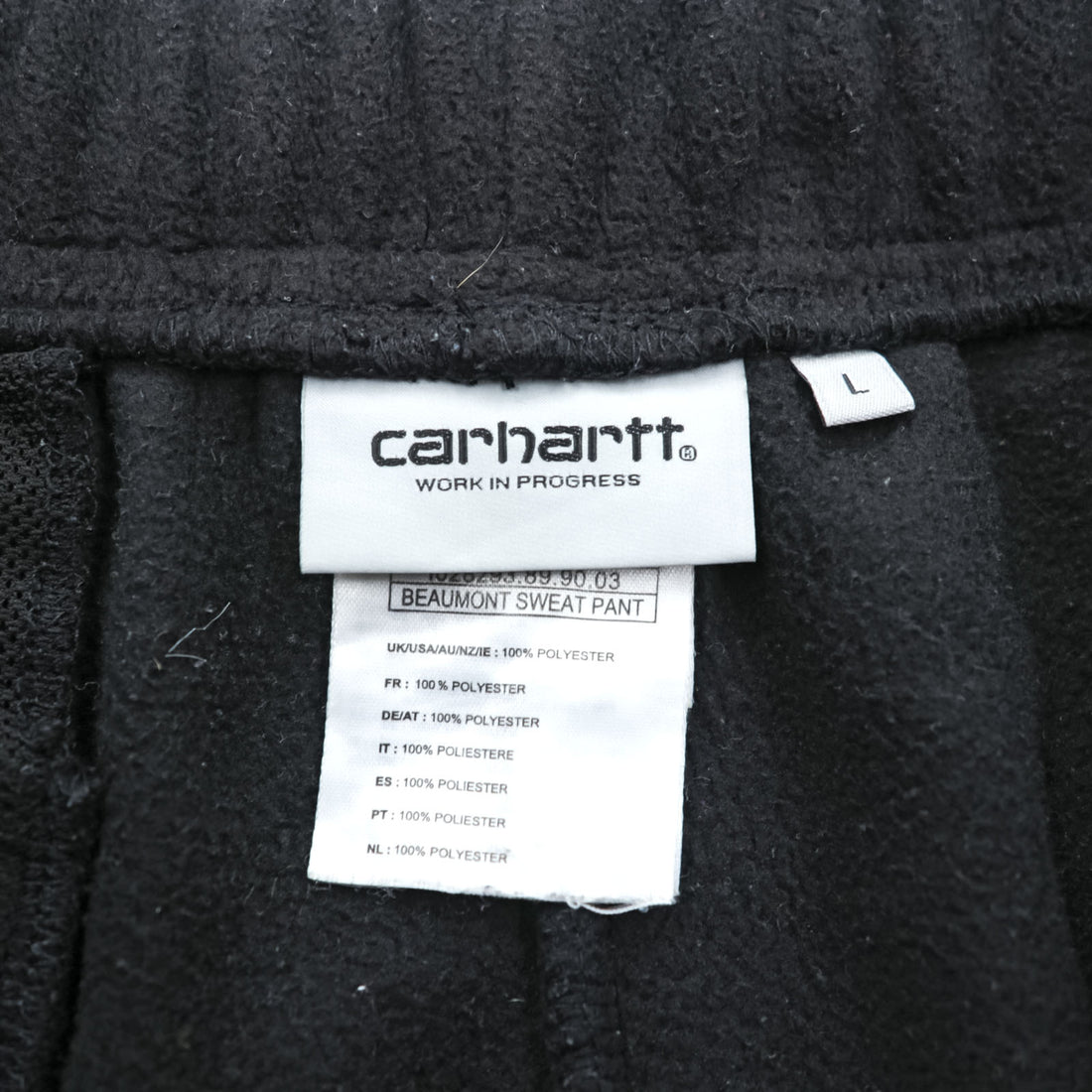 Carhartt Double Knee Fleece Sweatpants, Size L, Black, BEAUMONT SWEAT PANT IO28293