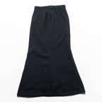 YVES SAINT LAURENT フランス製 80年代 ヴィンテージ ロング スカート L ブラック マーメイド フレア rive gauche