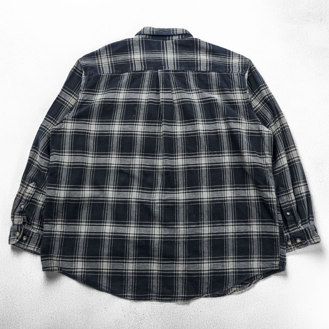 carhartt フランネル ボタンダウンシャツ 2XL チェック グレー ブラック 胸ポケット ビッグサイズ S199