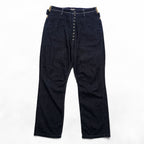 KAPITAL Japan Made Pierrot Pants Denim Sarouel Pants M Indigo Blue Color Block