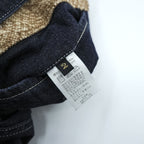 KAPITAL Japan Made Pierrot Pants Denim Sarouel Pants M Indigo Blue Color Block